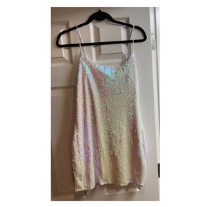 White sparkly party dress